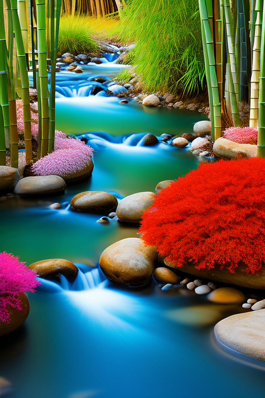 "91清澈见底的小溪,91蓝色的溪水在阳光下闪闪发光,仿佛它来自