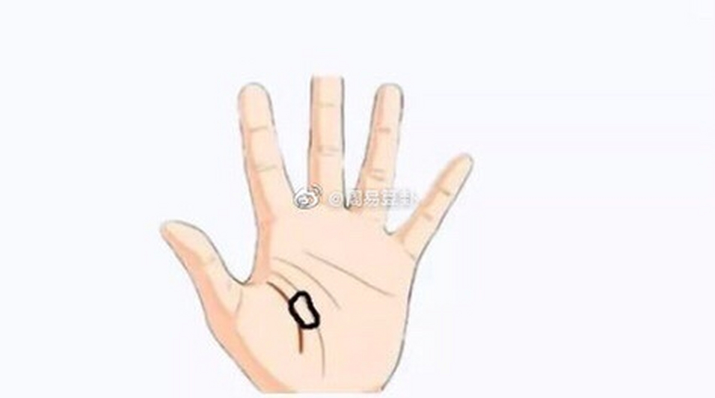 "手开金叉,必爆发" 的发大财手相  一,星字纹  这个纹路在水星处也就