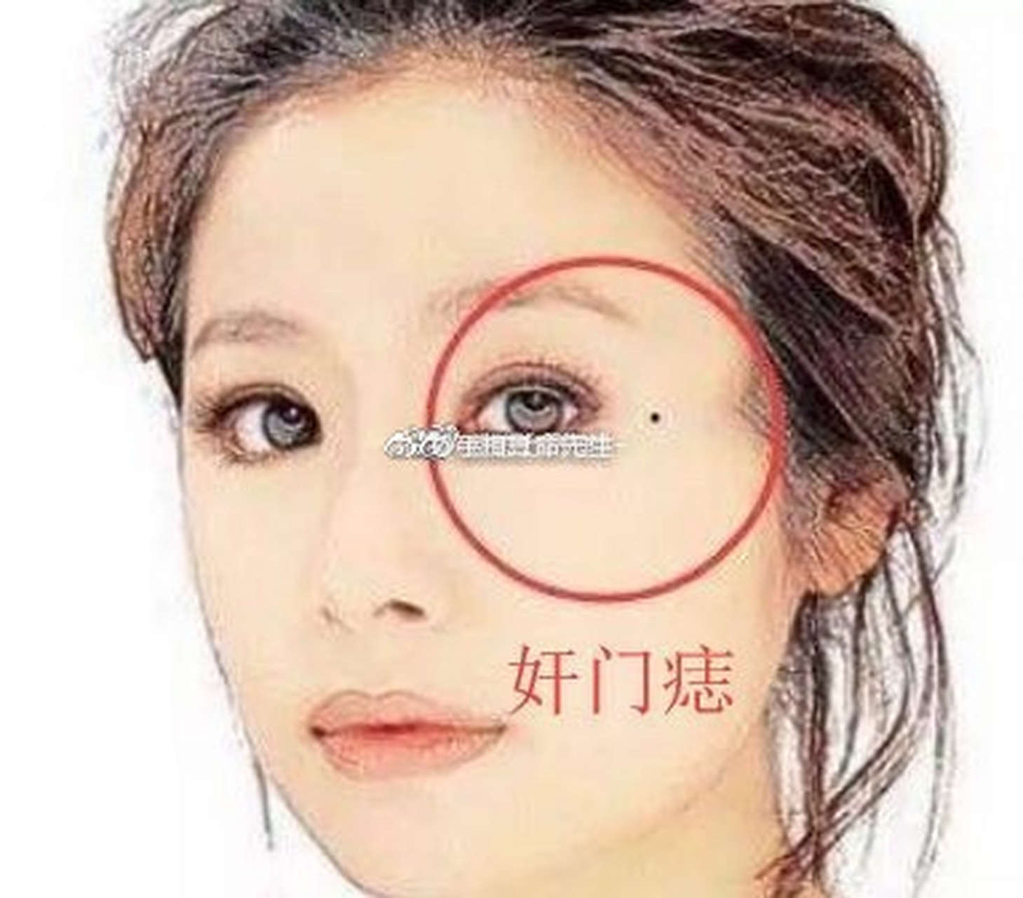 容易招桃花且烂桃花的痣相  1,长在奸门附近的痣 位于眼角后方靠近