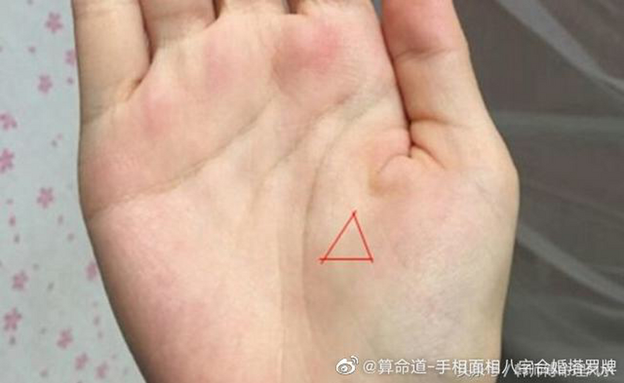 手相算命,1,在手掌上有一条线叫黑子纹,黑子纹一般