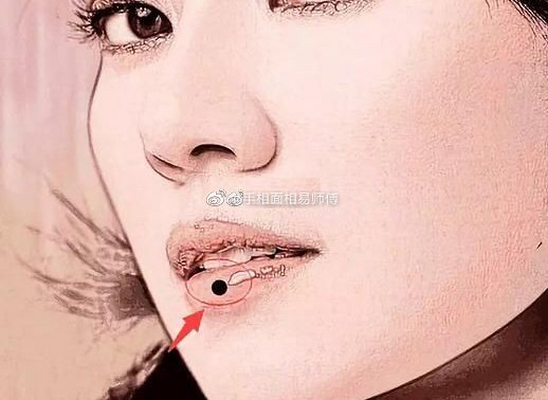 富贵在口,看女人嘴唇面相及痣相解析  1,嘴唇正下方有痣 嘴唇约正下方