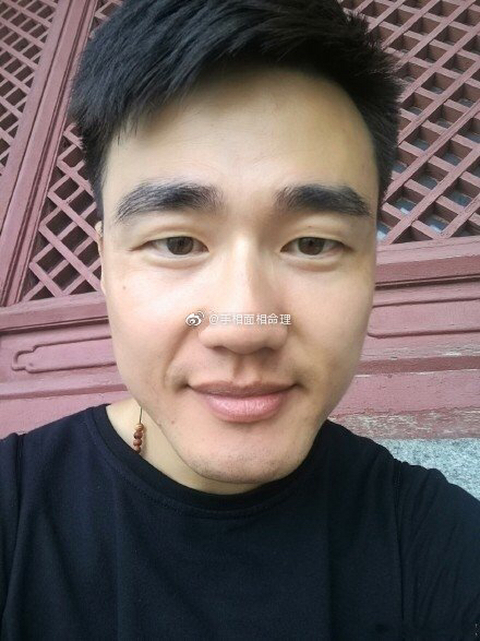 面相预测#从面相中看,眉毛浓密还逆生,眼睛细长,额头开阔,鼻子较大