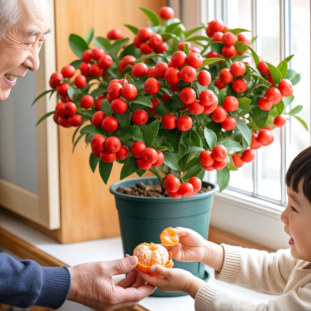 指尖轻触果实,冰凉触感瞬间唤醒记忆里的年味