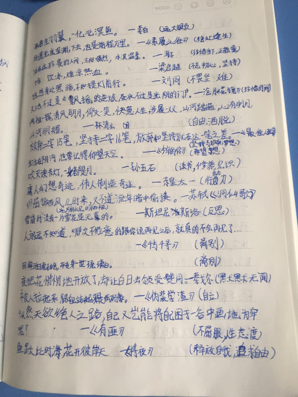 从11点半到4点20,整理的一些好句,虽然字不好看,但希望能对你受益匪浅