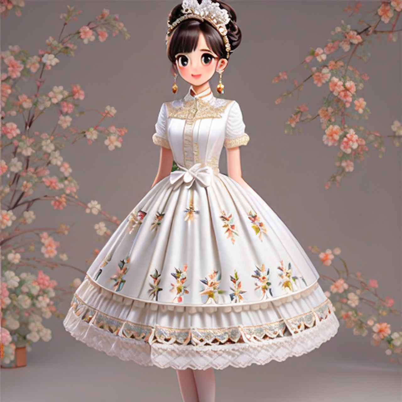 洛丽塔换装,ai制作,输入提示词就可以了,快去制作吧!