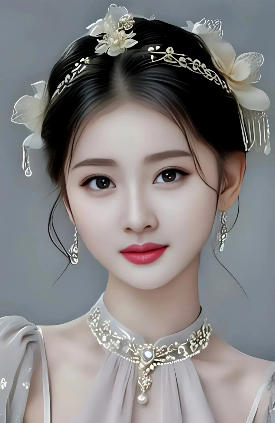 清新优雅,如诗如画  在这张图片中,一位身穿绿色礼服的女性优雅地站立