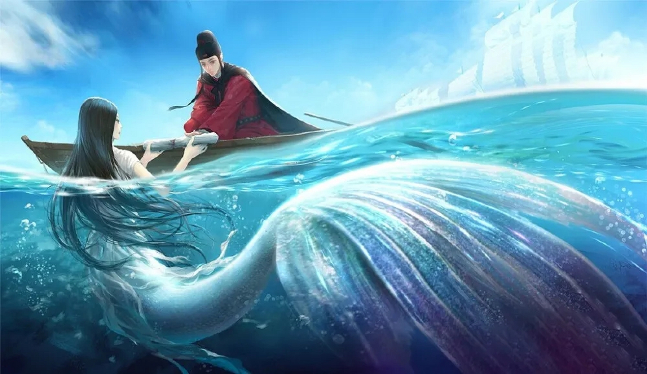 插画|美人鱼  唯美壁纸