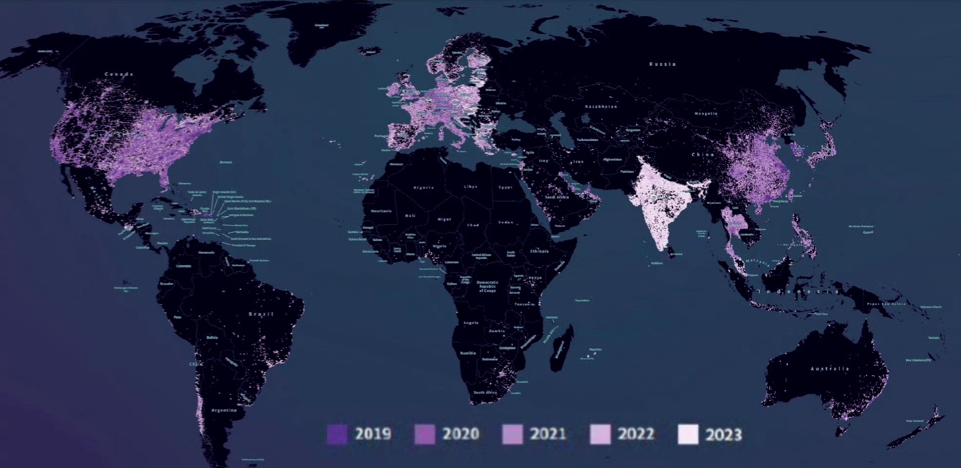 世界5g网络覆盖的地区