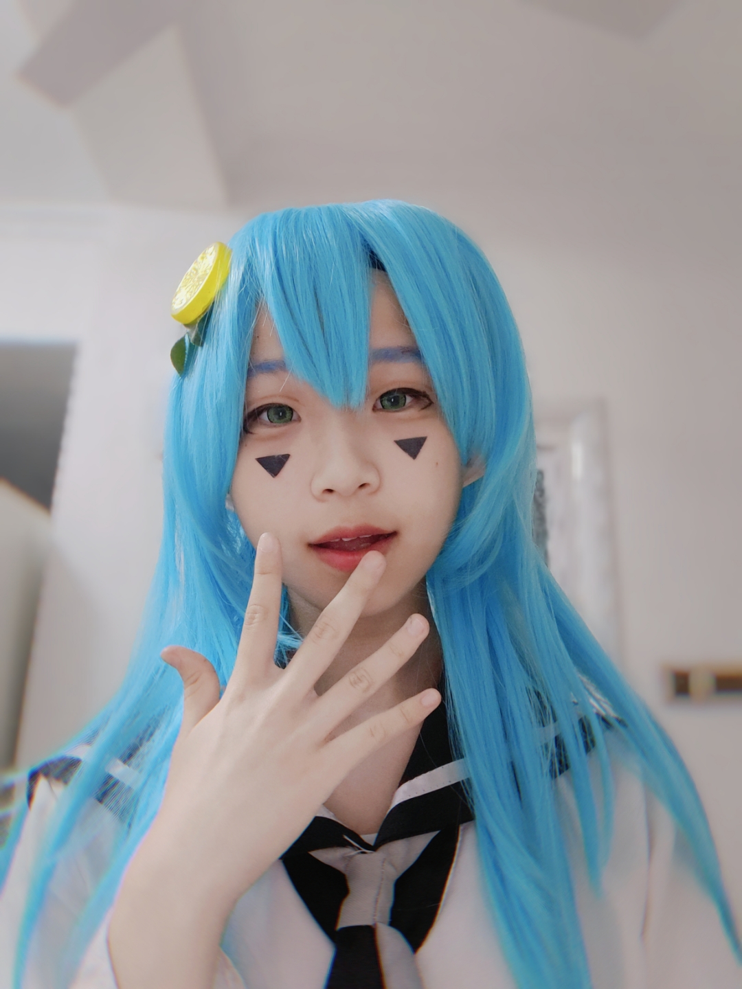 又cos了一个小柠檬～(自我感觉良好吧…#cosplay# #凹凸世界安莉洁# )