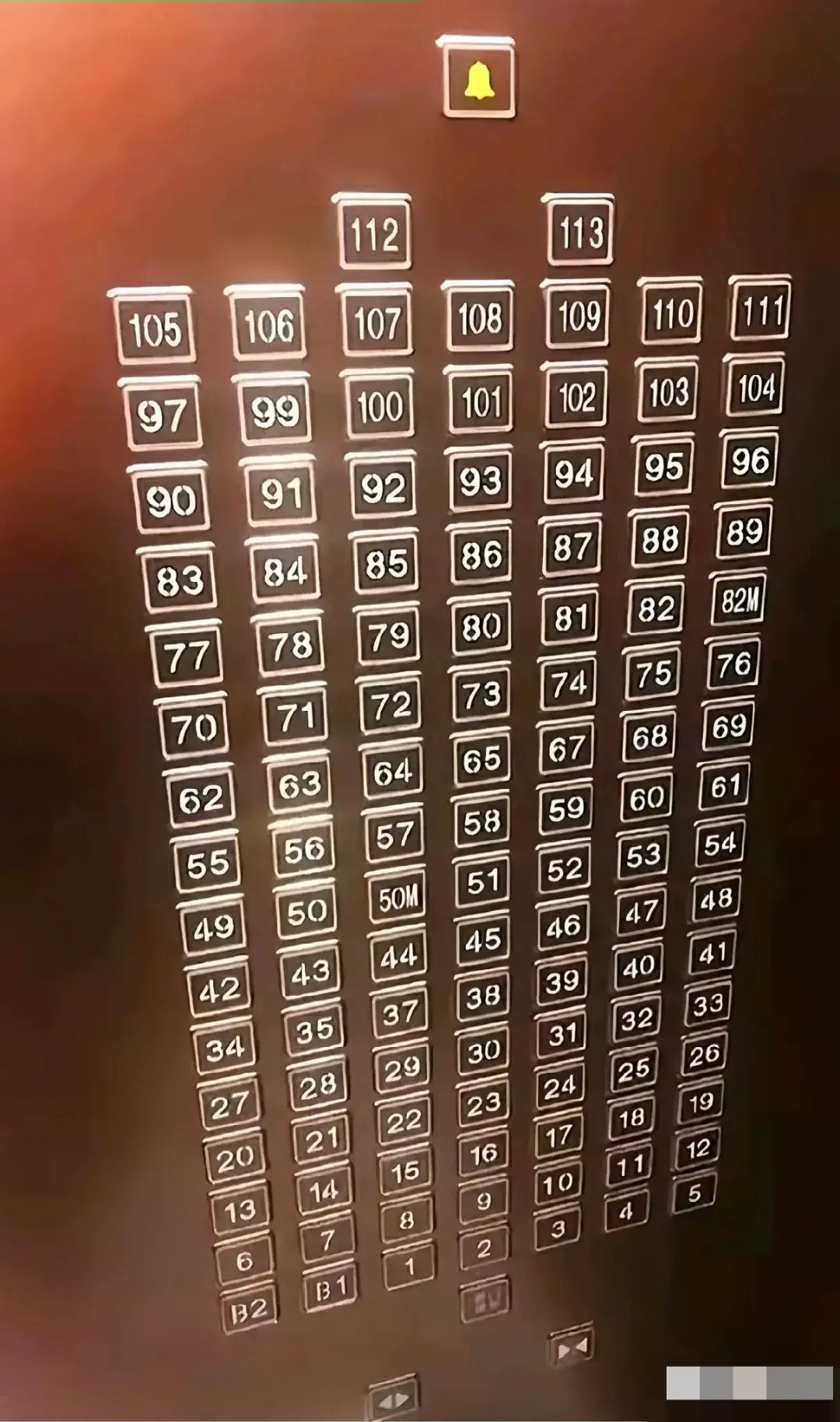 可我进电梯后却愣住了,按键上竟没有楼层数字,难道是我眼花?