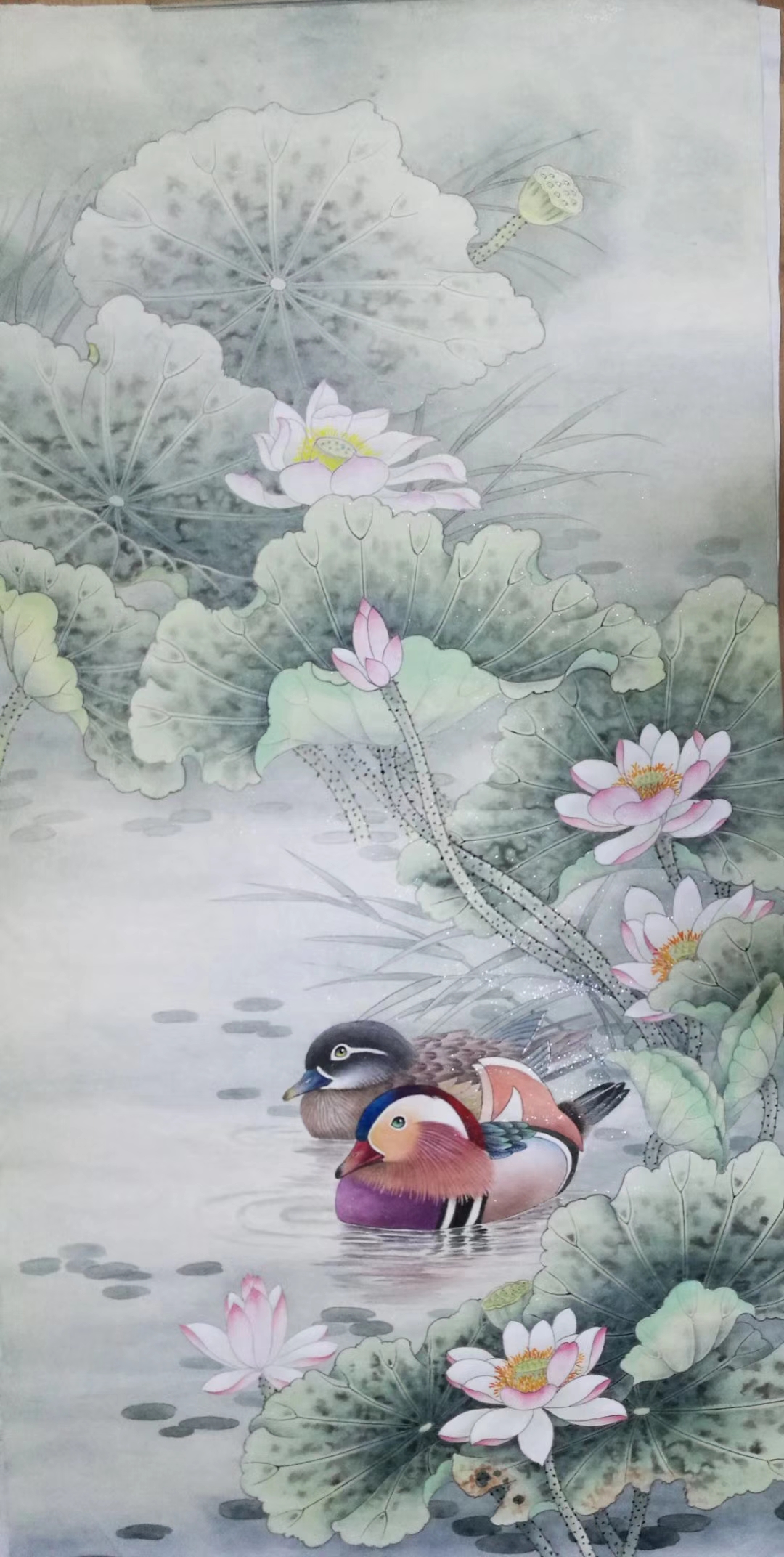 鸳鸯画画图片大全图片