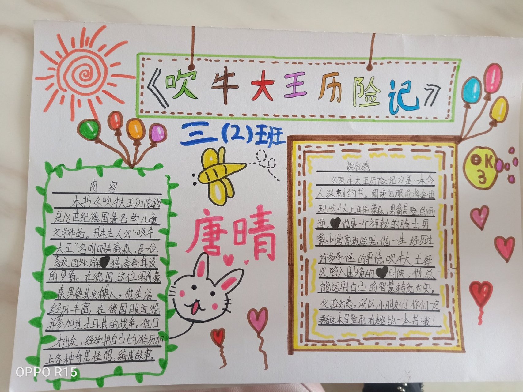 《吹牛大王历险记》手抄报在这里啦