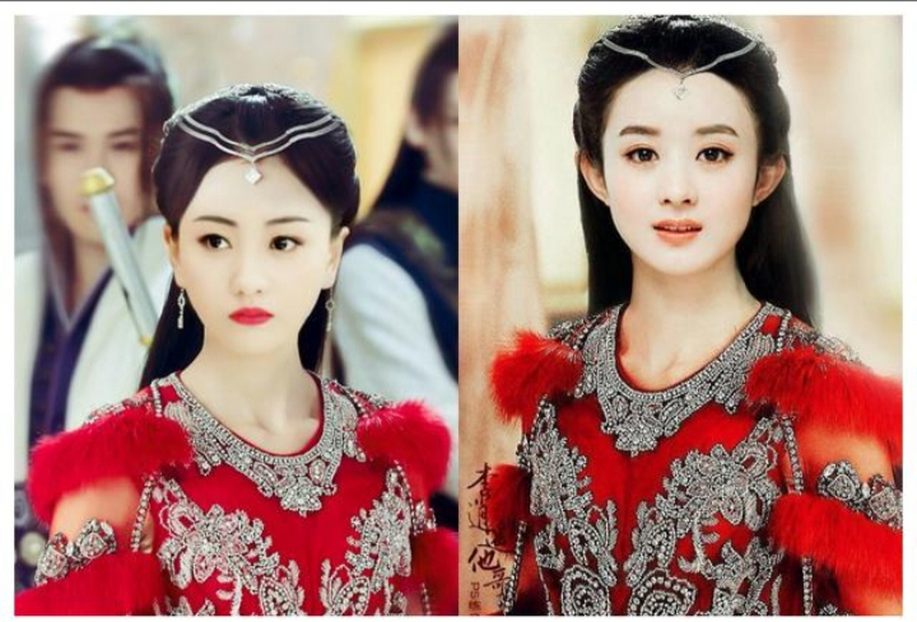 杨蓉真的很美,和赵丽颖撞衫绝不逊色,气质碾压赵丽颖!