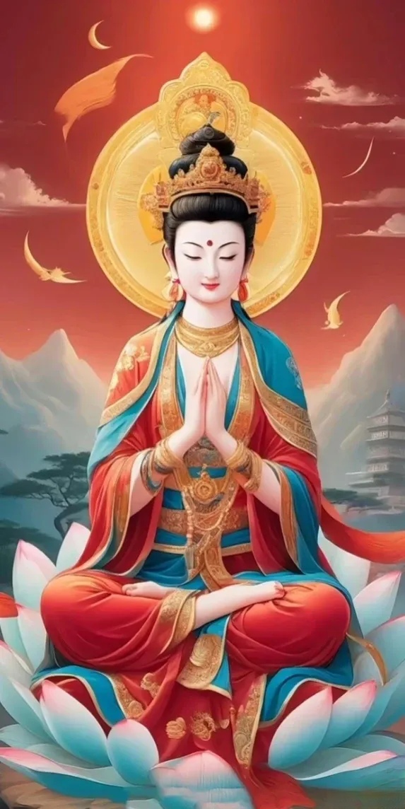 观音菩萨保佑,孩子的健康成长.