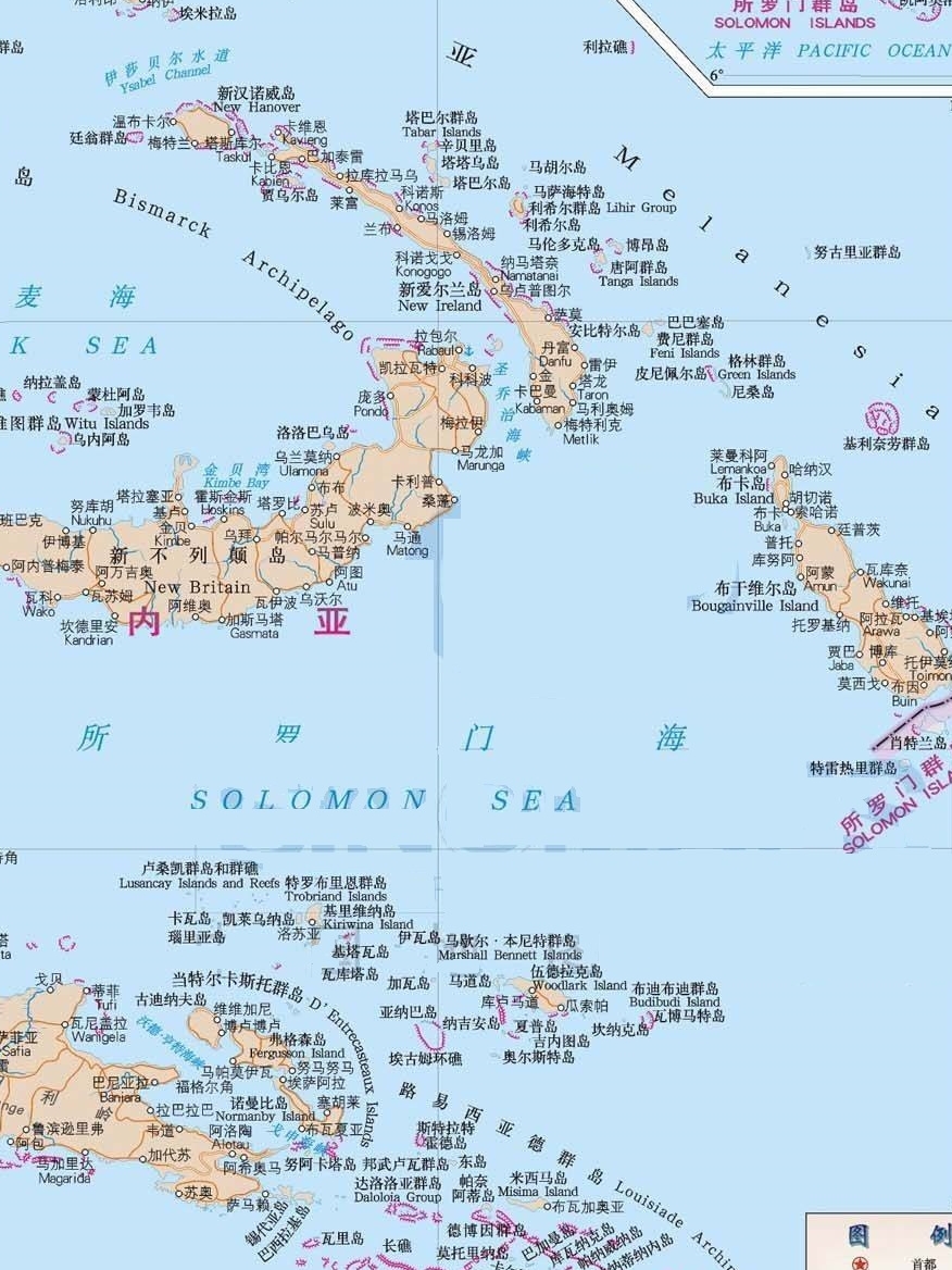 巴布亚新几内亚地图图片