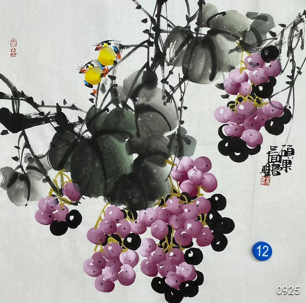 《花鸟写意》国画! 三尺斗方!50×50cm 手绘!