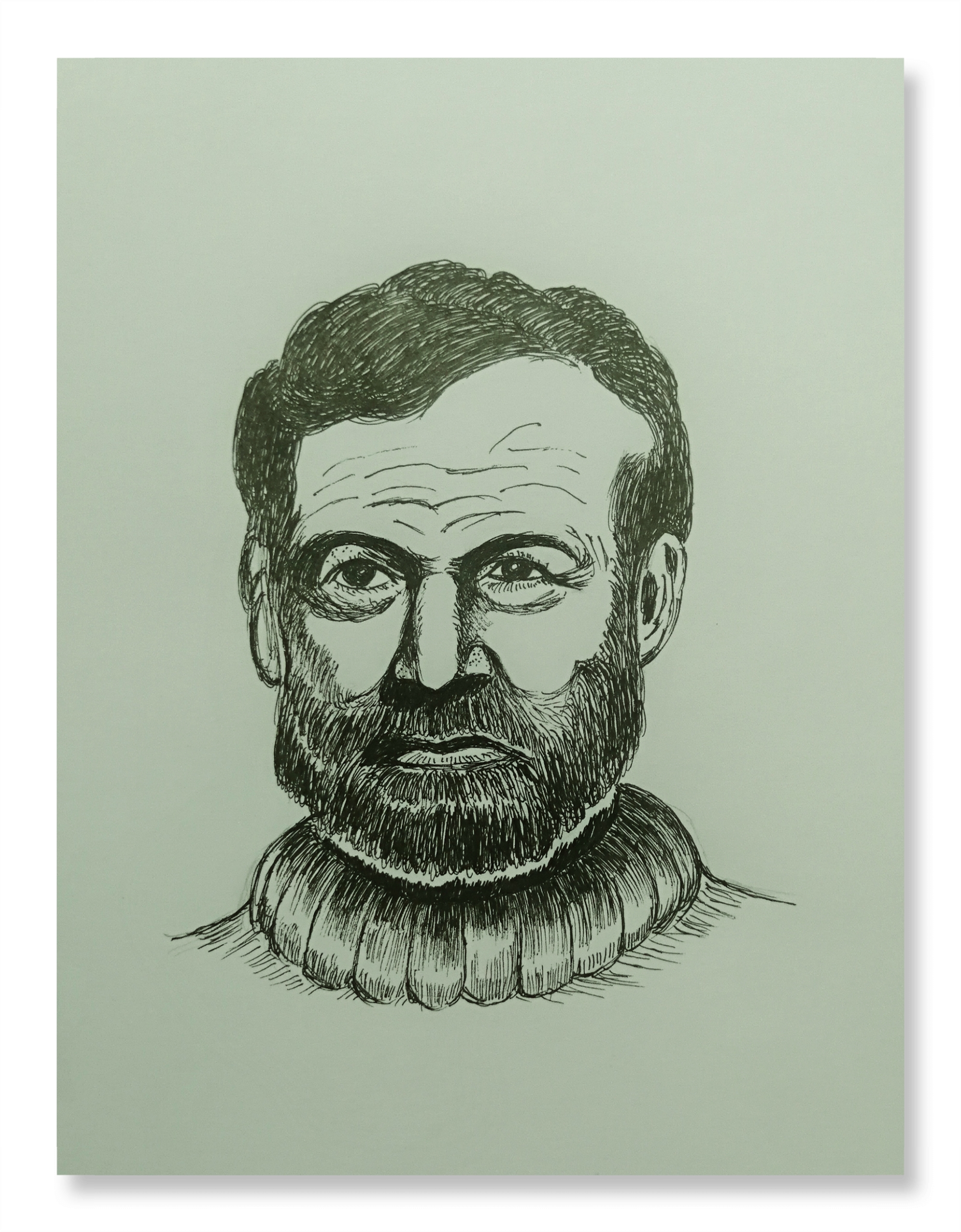 一组钢笔人物肖像画(白头翁临摹作品)