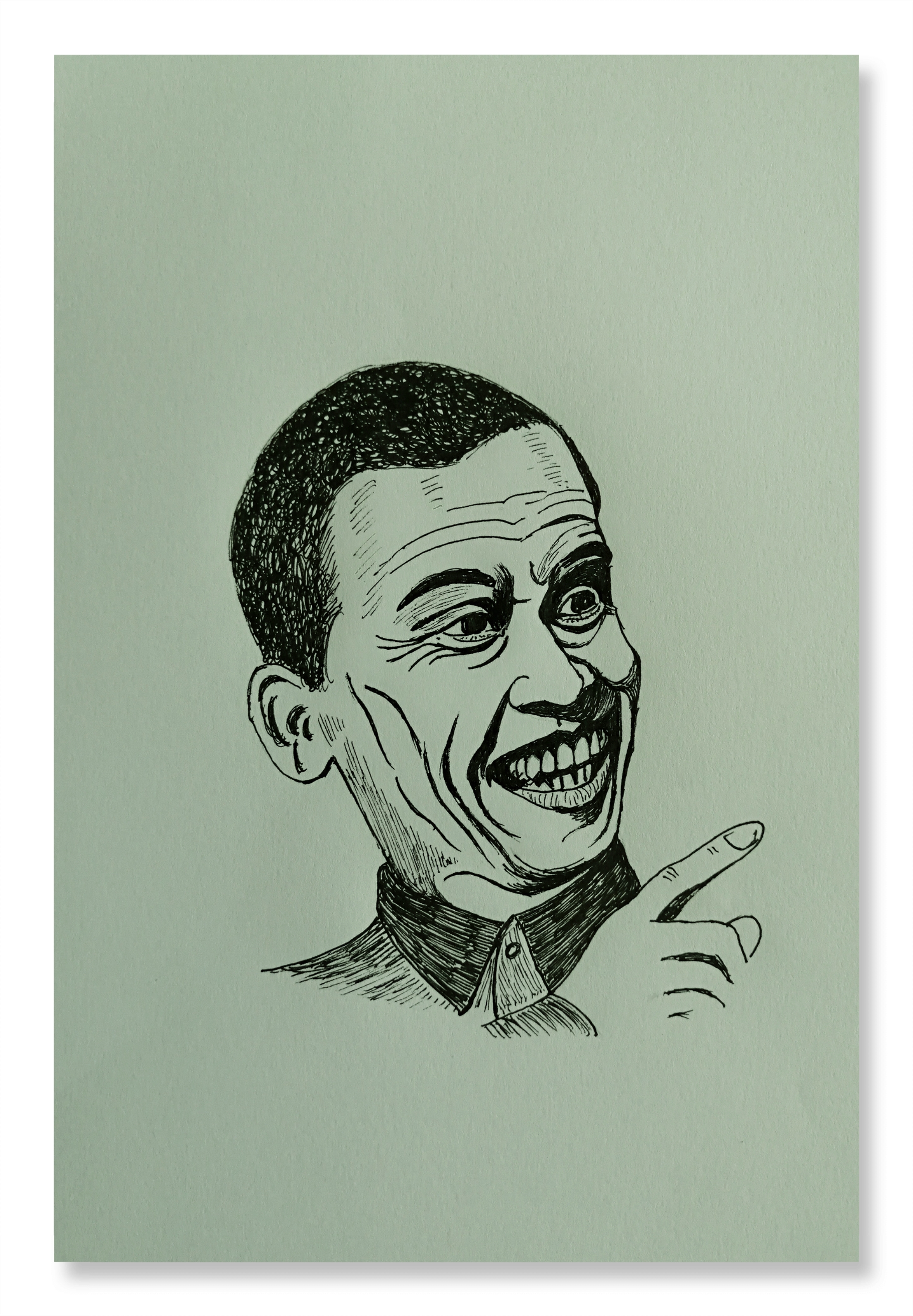 一组钢笔人物肖像画(白头翁临摹作品)