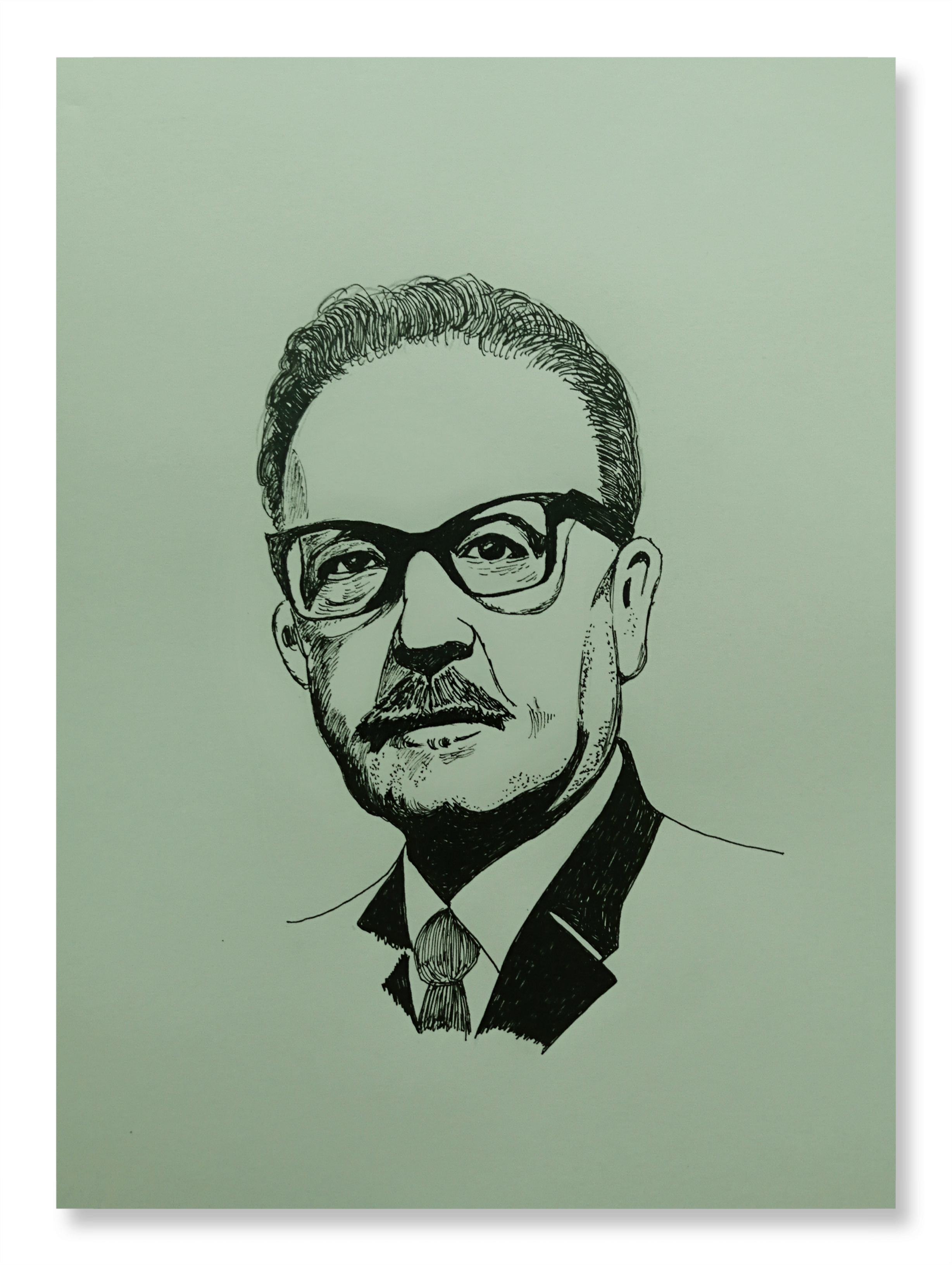 一组钢笔人物肖像画(白头翁临摹作品)