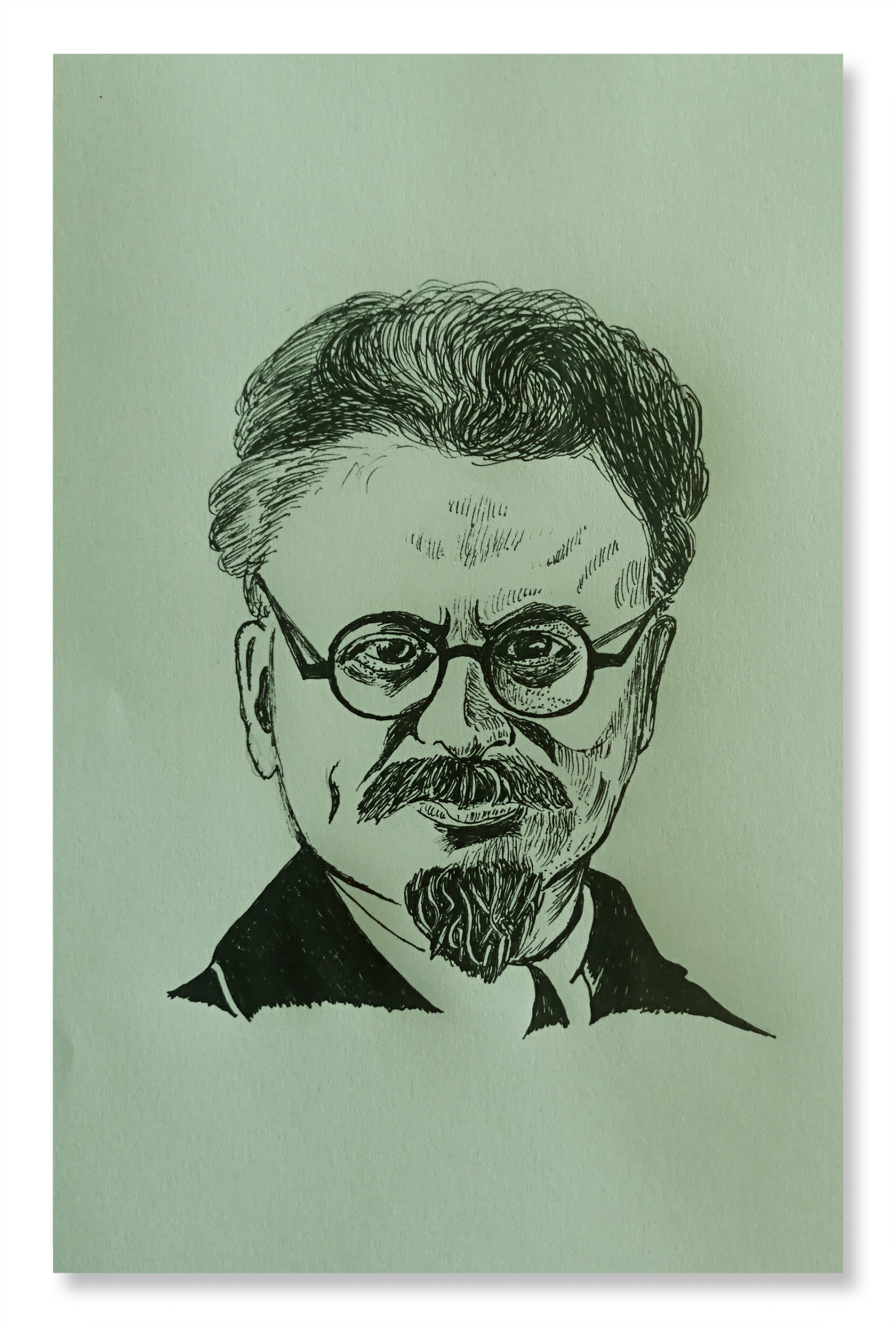 一组钢笔人物肖像画(白头翁临摹作品)