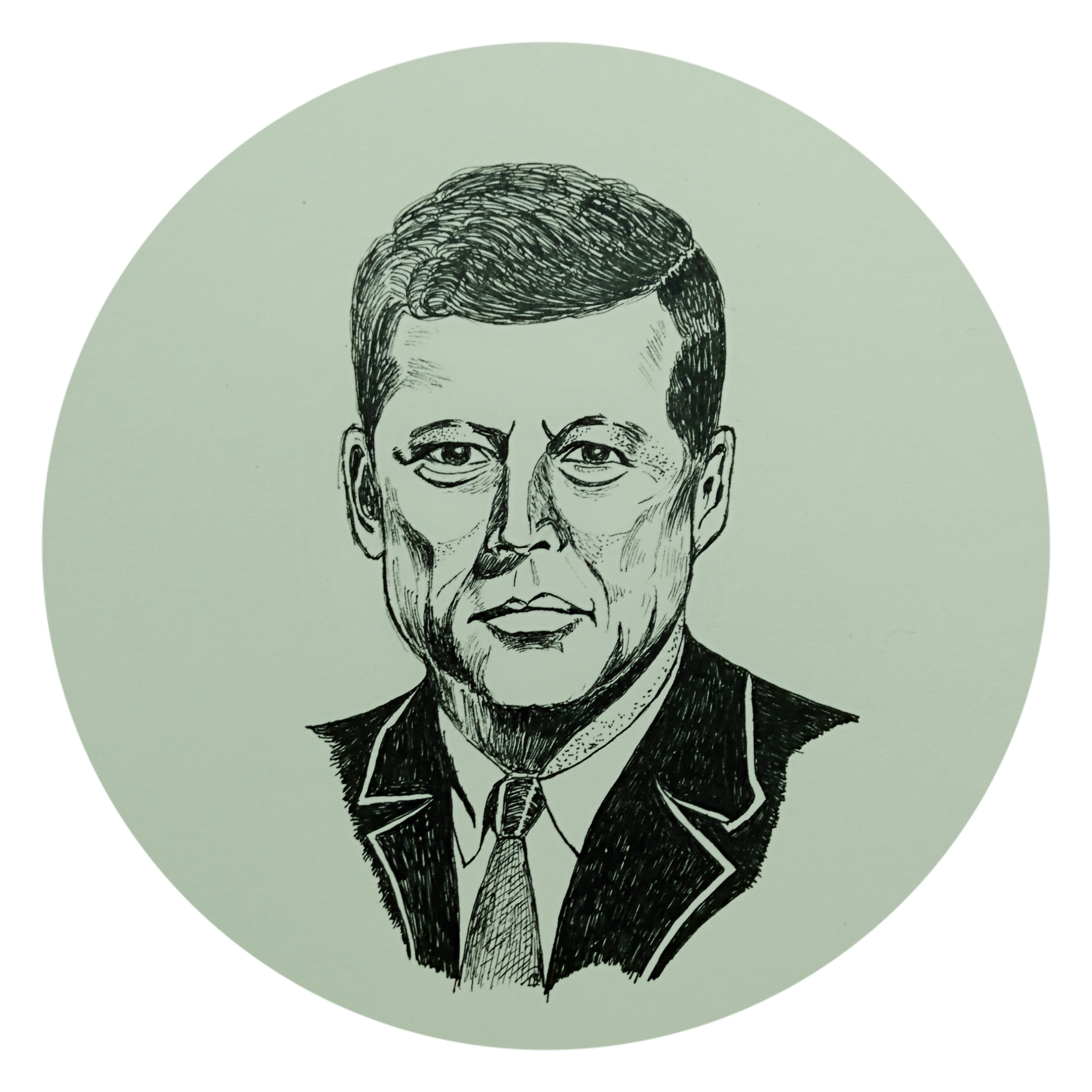 一组钢笔人物肖像画(白头翁临摹作品)