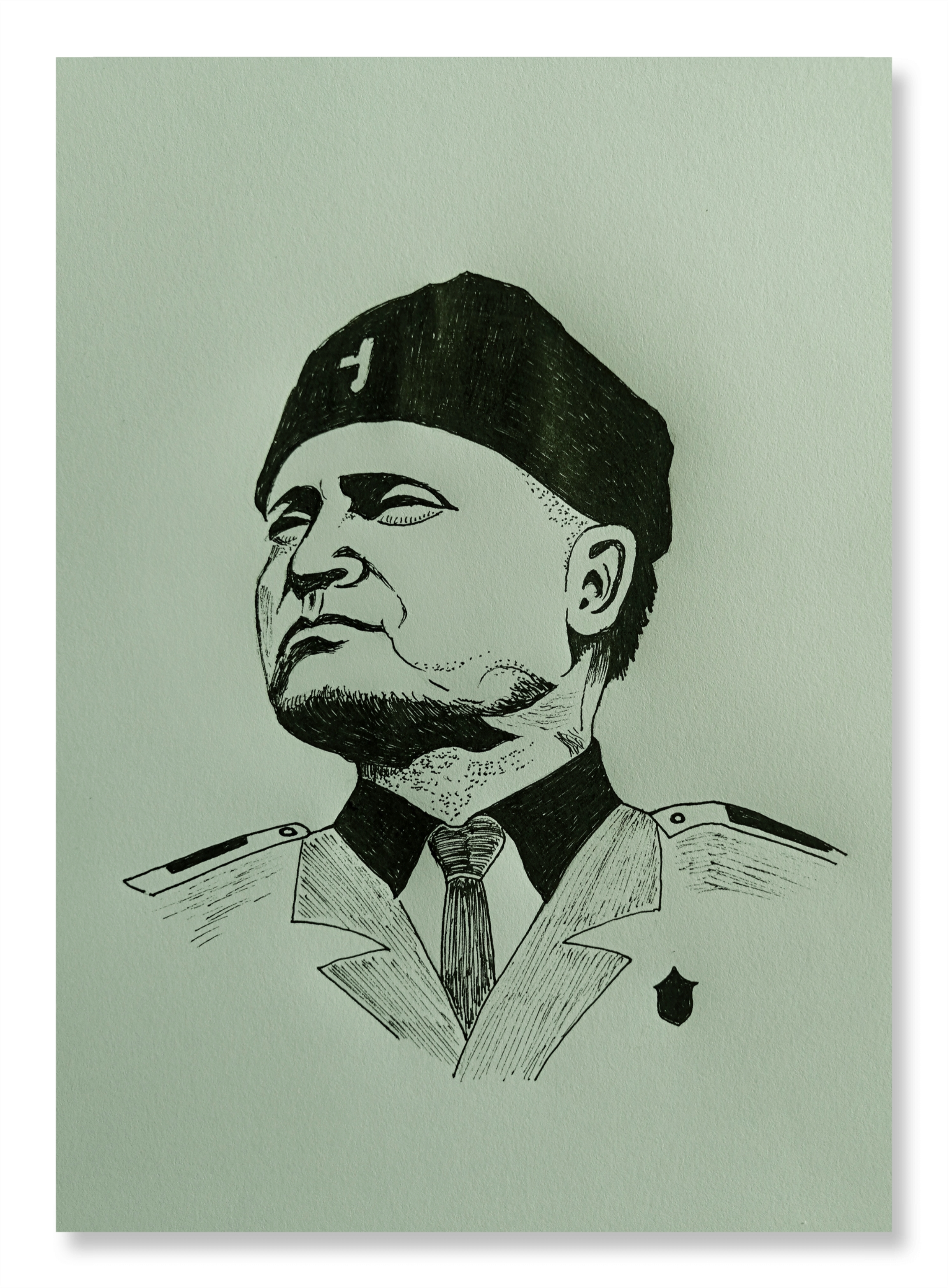 一组钢笔人物肖像画(白头翁临摹作品)