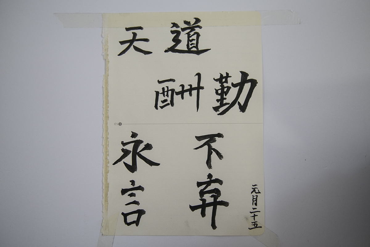鼓励每天坚持努力的句子书法作品(鼓励每天坚持努力的句子书法作品图片)