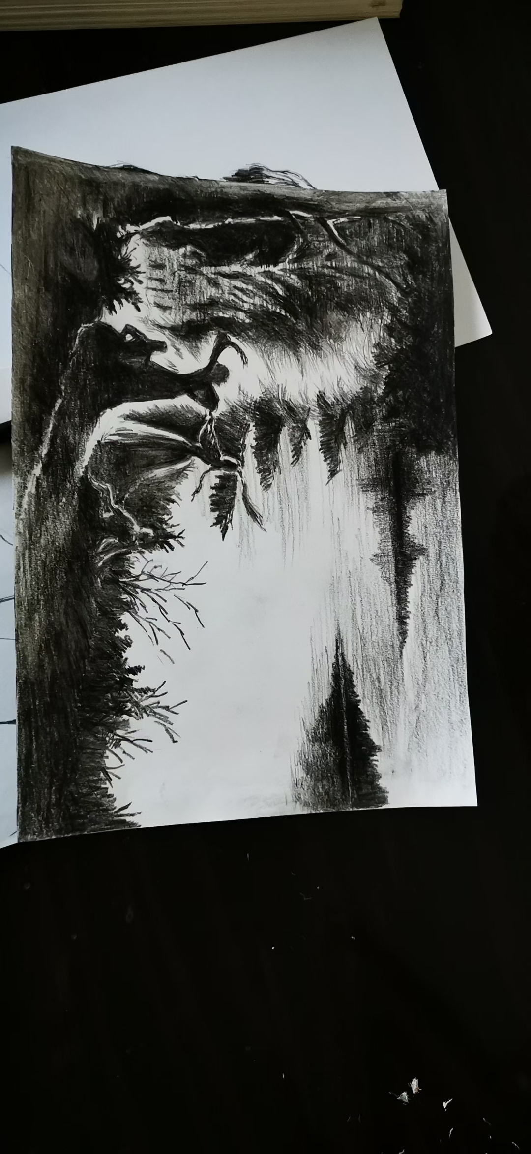 本人重拾已被丢弃三十多年的素描绘画