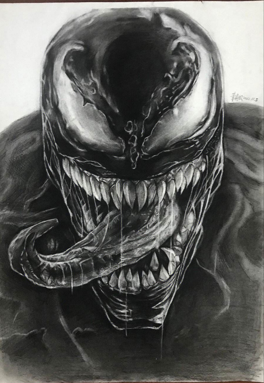 毒液刚刚画好了