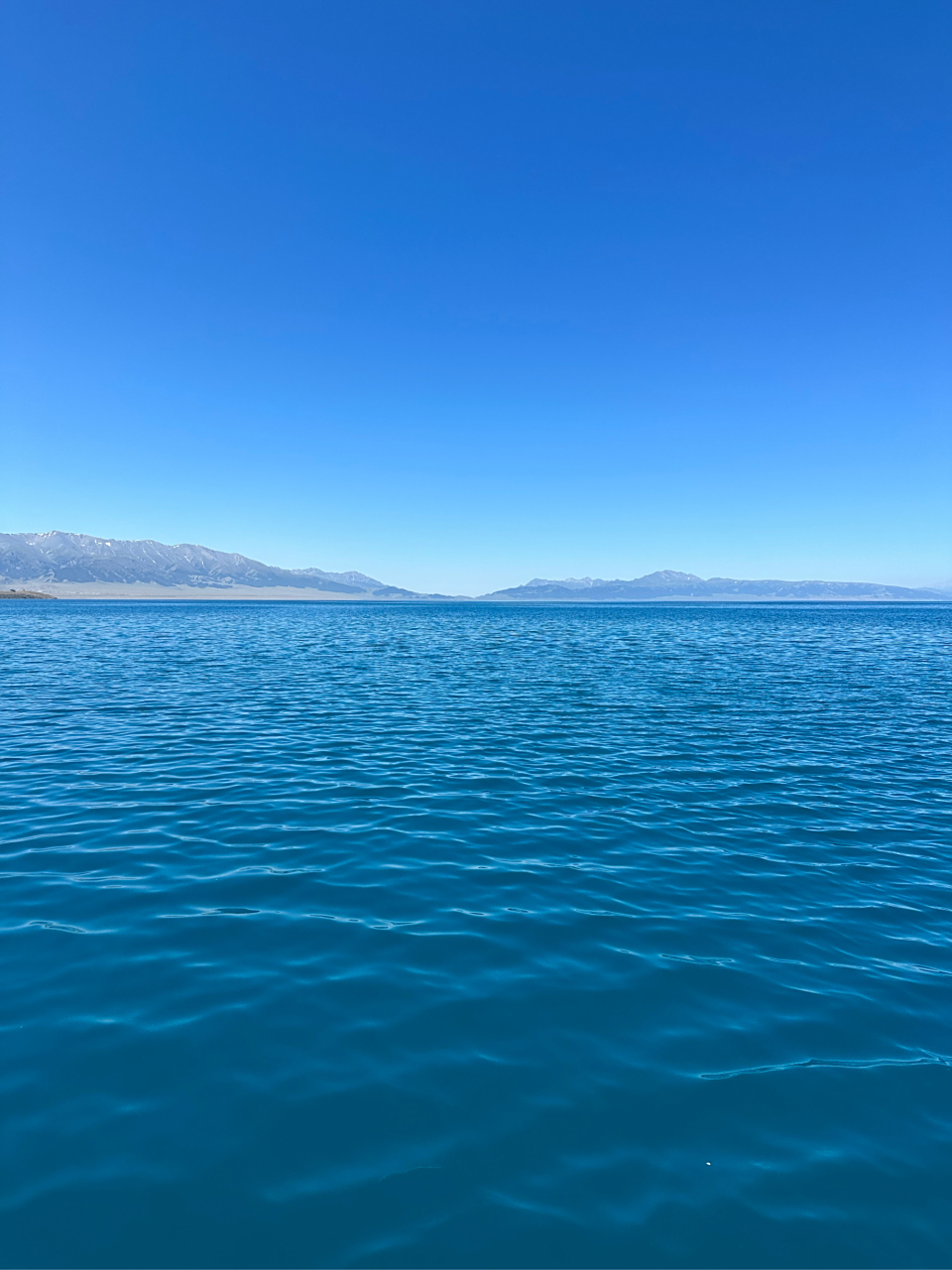 赛里木湖让我知道了什么是湖蓝色!