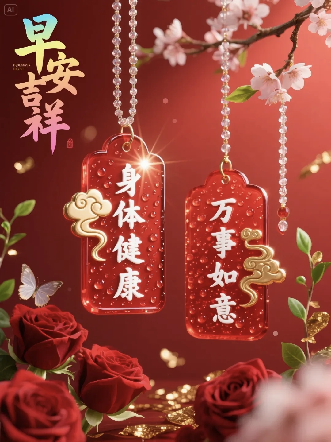 牵挂常萦心间绕,问候轻递意千钧.晨起遥祝您安顺,身康体泰无愁闷