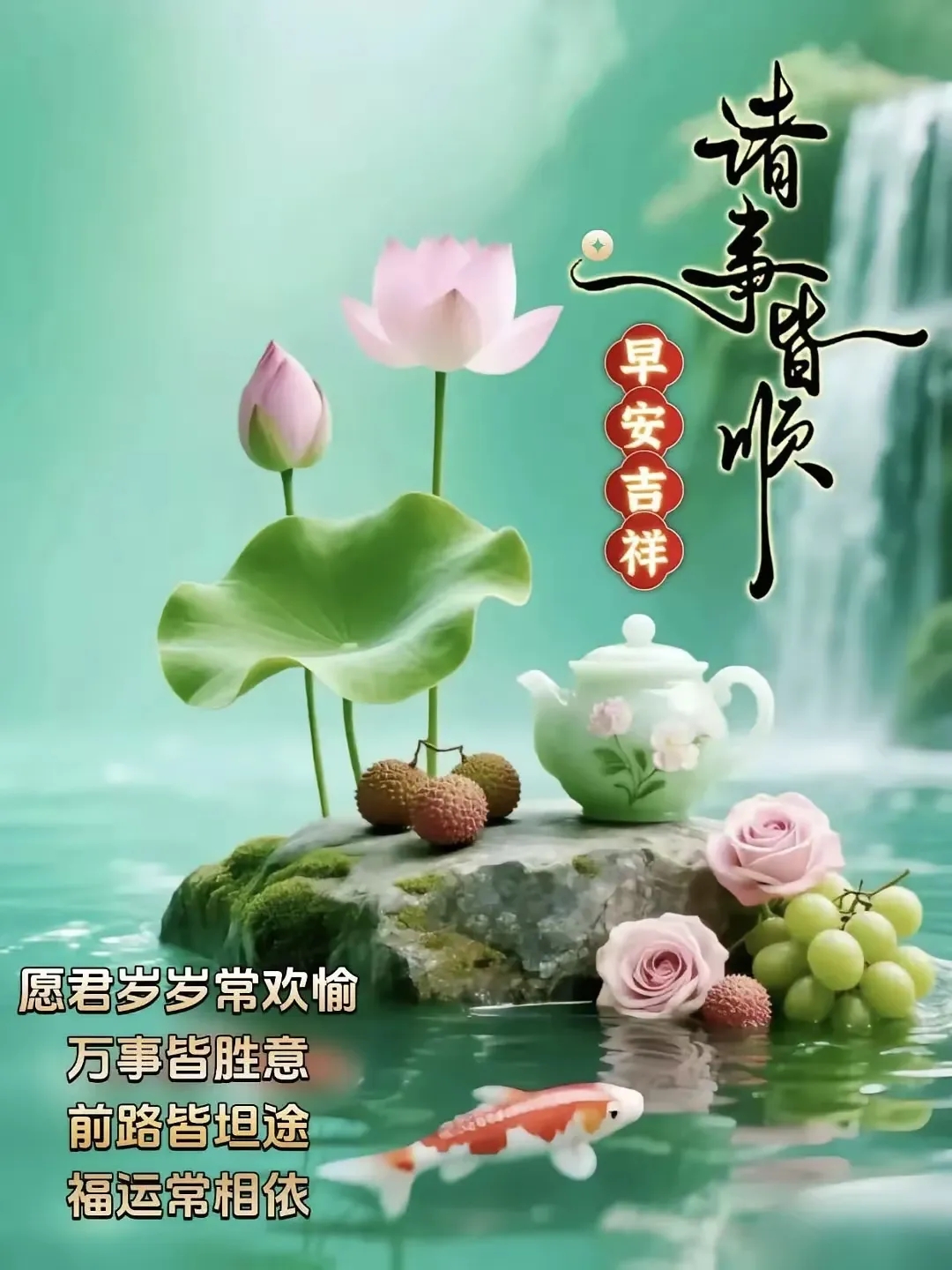 问候是永恒;日日平安语,深深祝福情;彼此多保重,天天好心情;只要健康