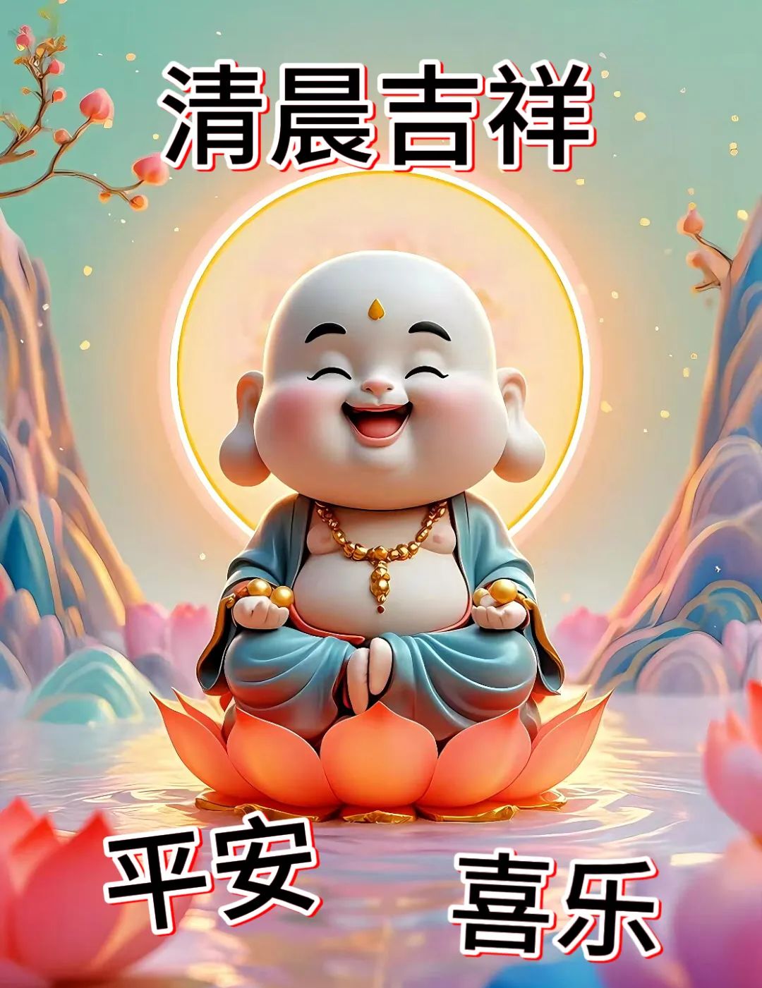 心态年轻,日日欢愉,笑口常开,快乐天天有,幸福永远在,健康平安,好运