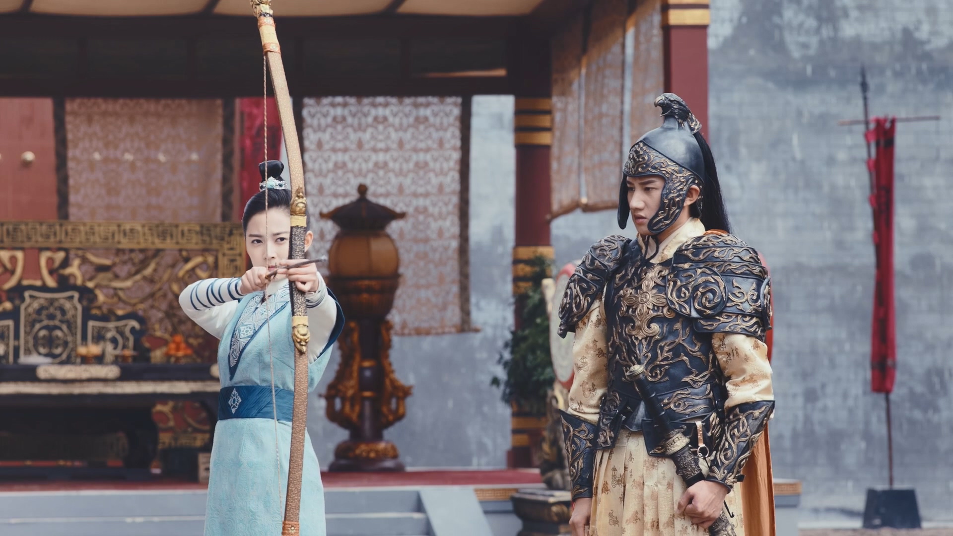 娇滴滴的公主拓跋迪为了向李敏德证明她也可以把箭射好,便日夜苦练.