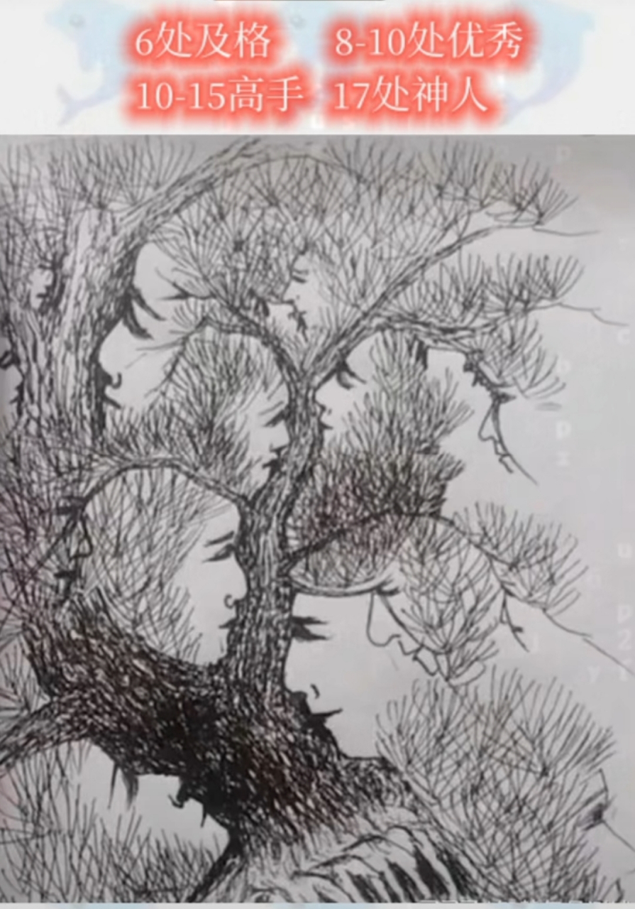 看图找人脸,看一下第17张脸到底是不是红色圈圈内的.