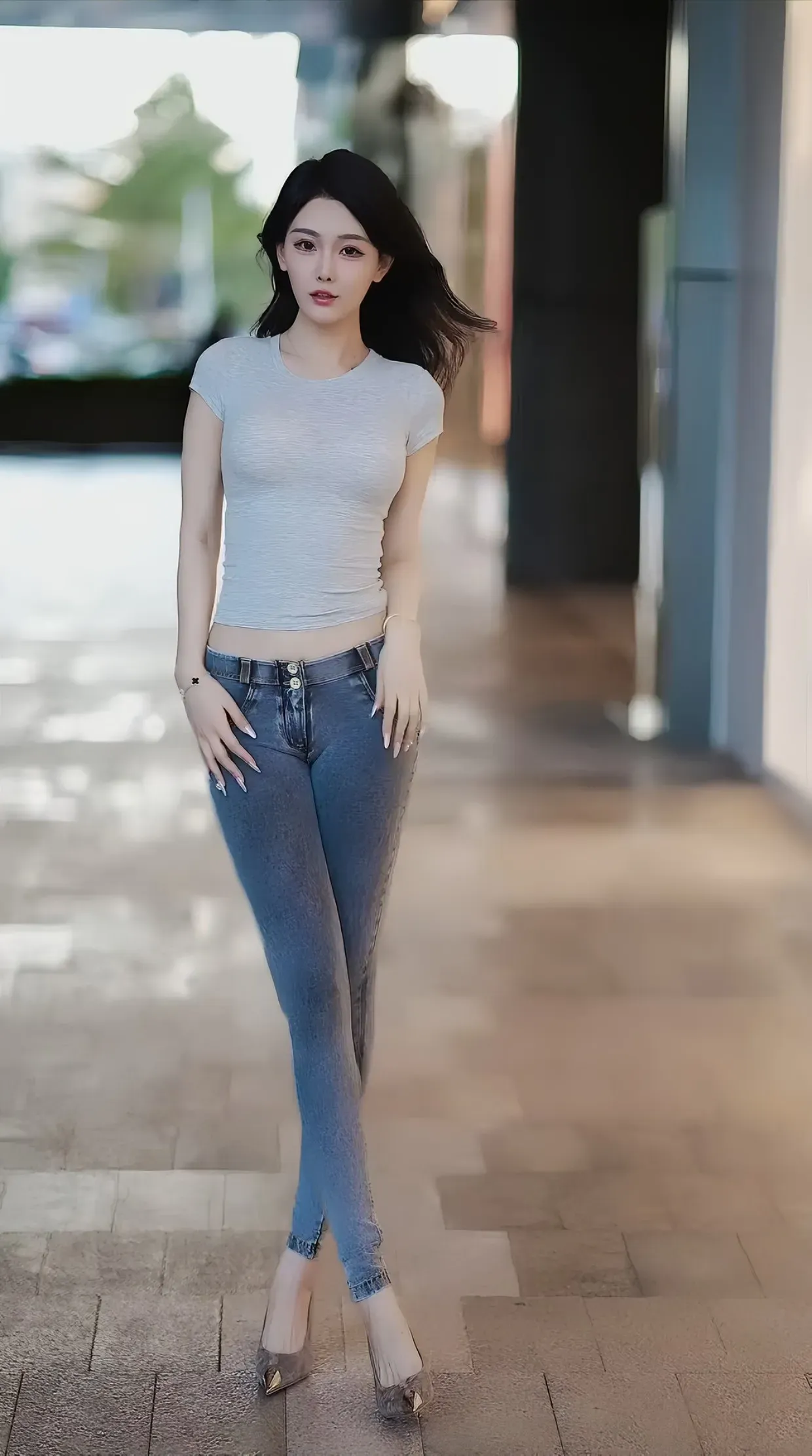 天热了,穿牛仔更清爽#少妇性感迷人# #遇见好身材# #漂亮美女