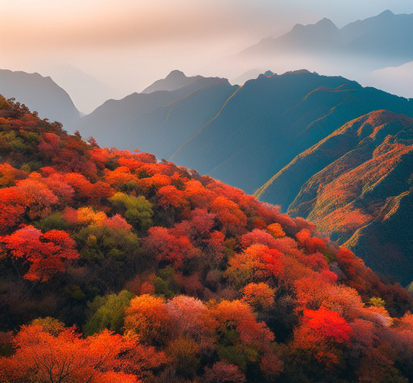满山红叶似彩霞,秋风吹过舞翩跹. 676767