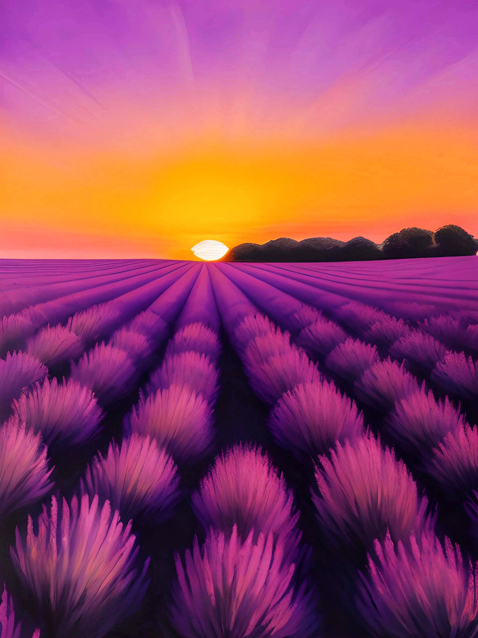 " 夕阳下的紫色花海,浪漫和梦幻撞个满怀 . " 676767