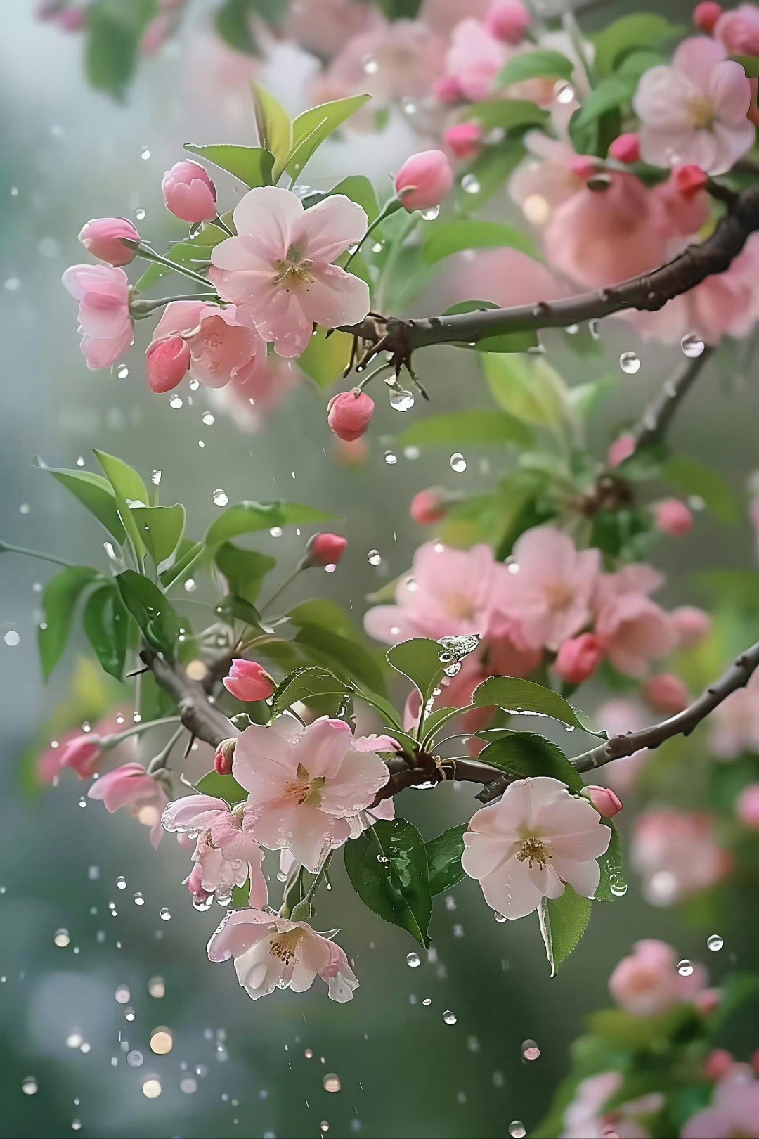 海棠枝头春意浓,风情万种醉人心