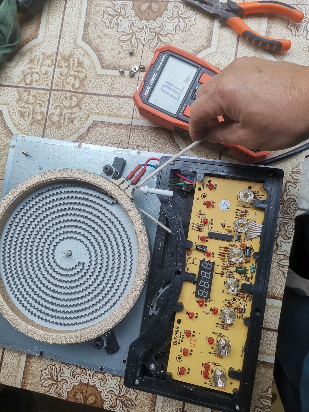 电陶炉更换探头完成