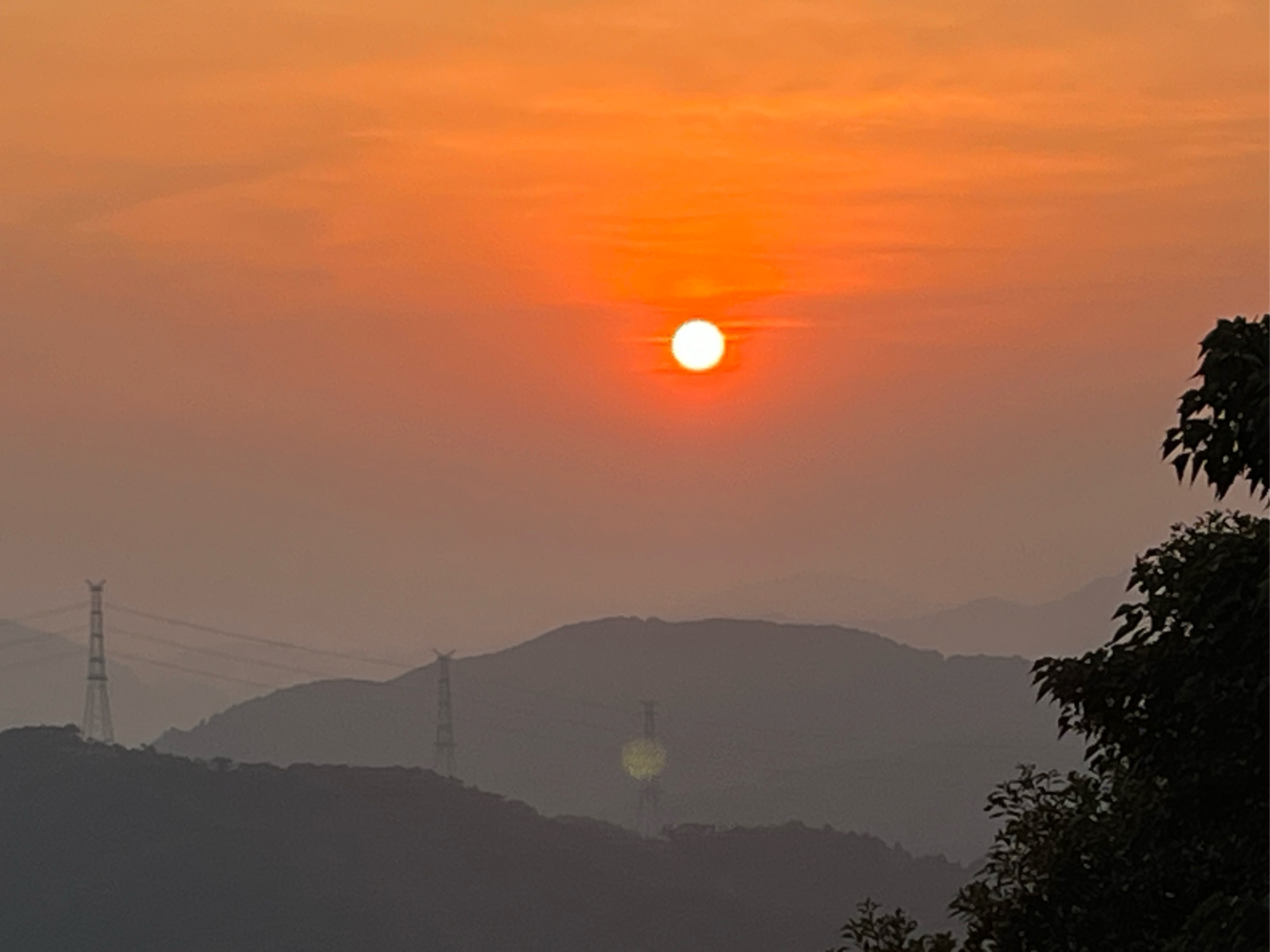 霞谷景点日落图片