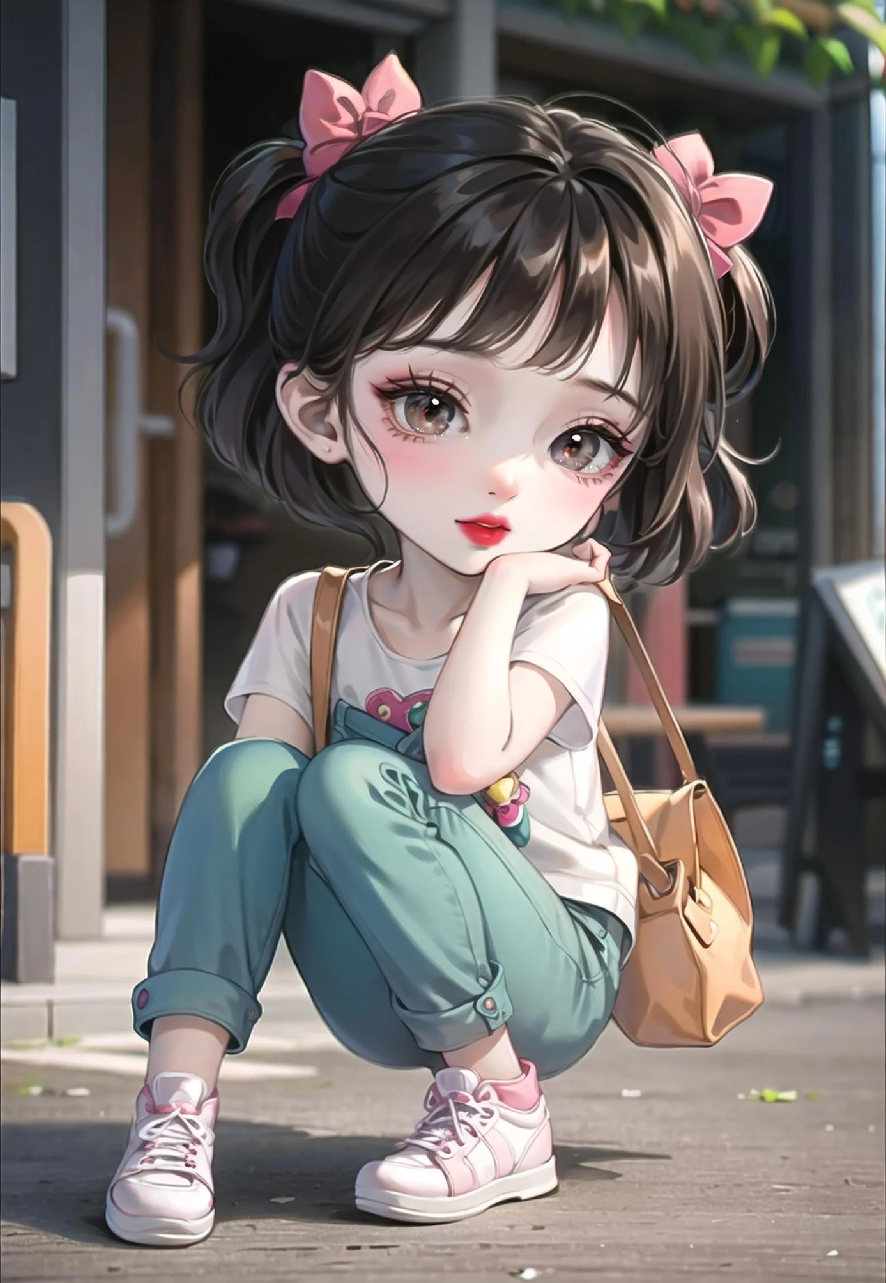 梦幻般的插画  在那细腻的笔触下,跃然纸上的,是一位日本的动漫少女.