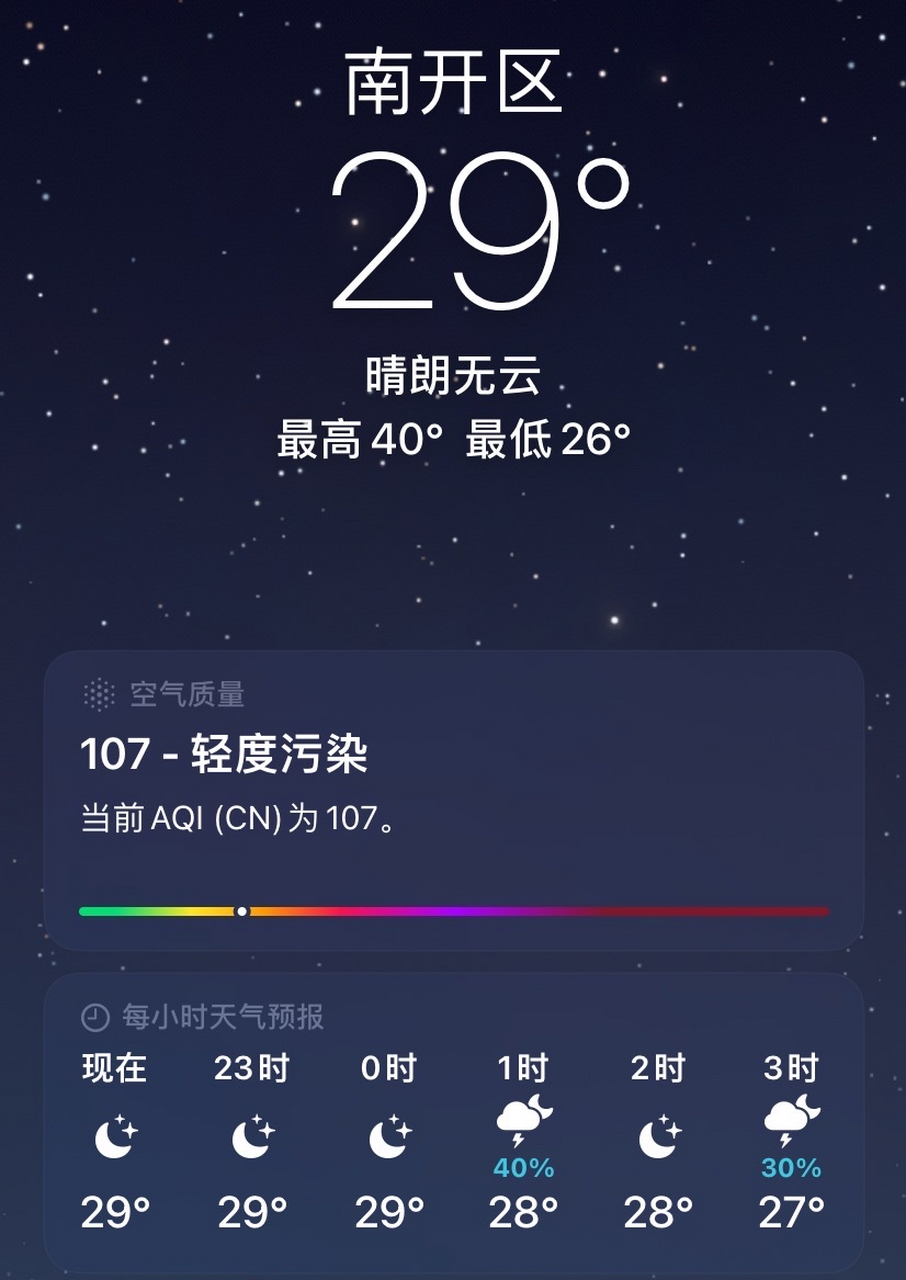 40度的高温天气,一天没出门. 在空调房里学习了一天.