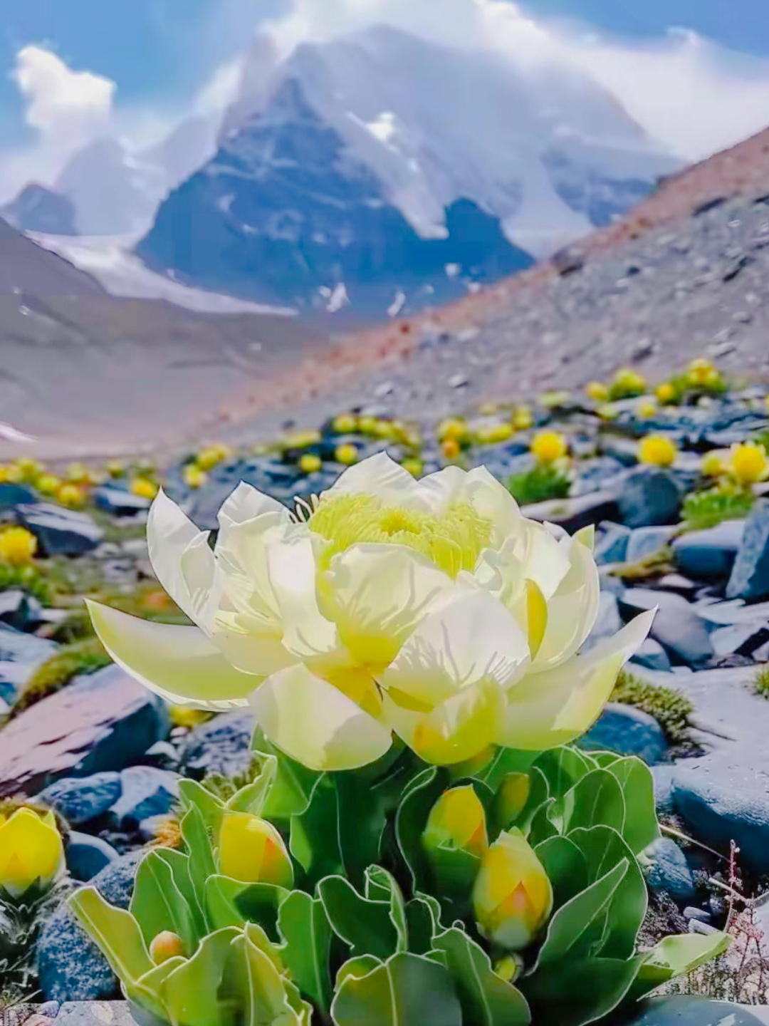 朋友去西藏旅游,她说雪莲花开的好美,拍照发来,问问这是雪莲吗?