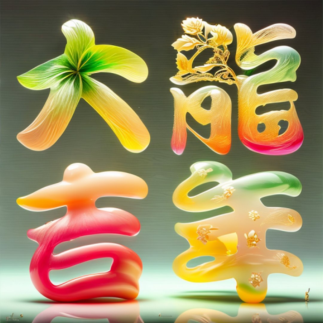 四字龙合体字图像