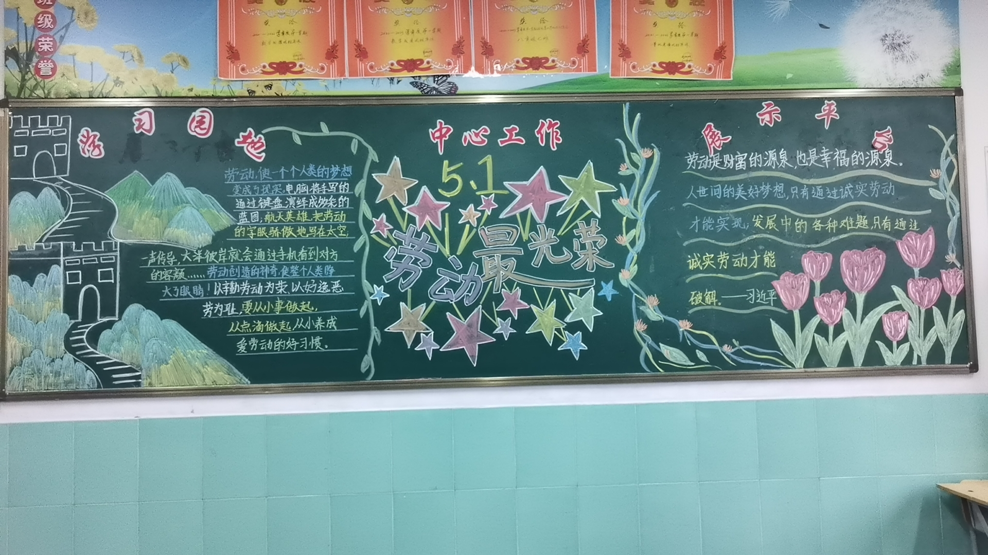 学生设计的黑板报