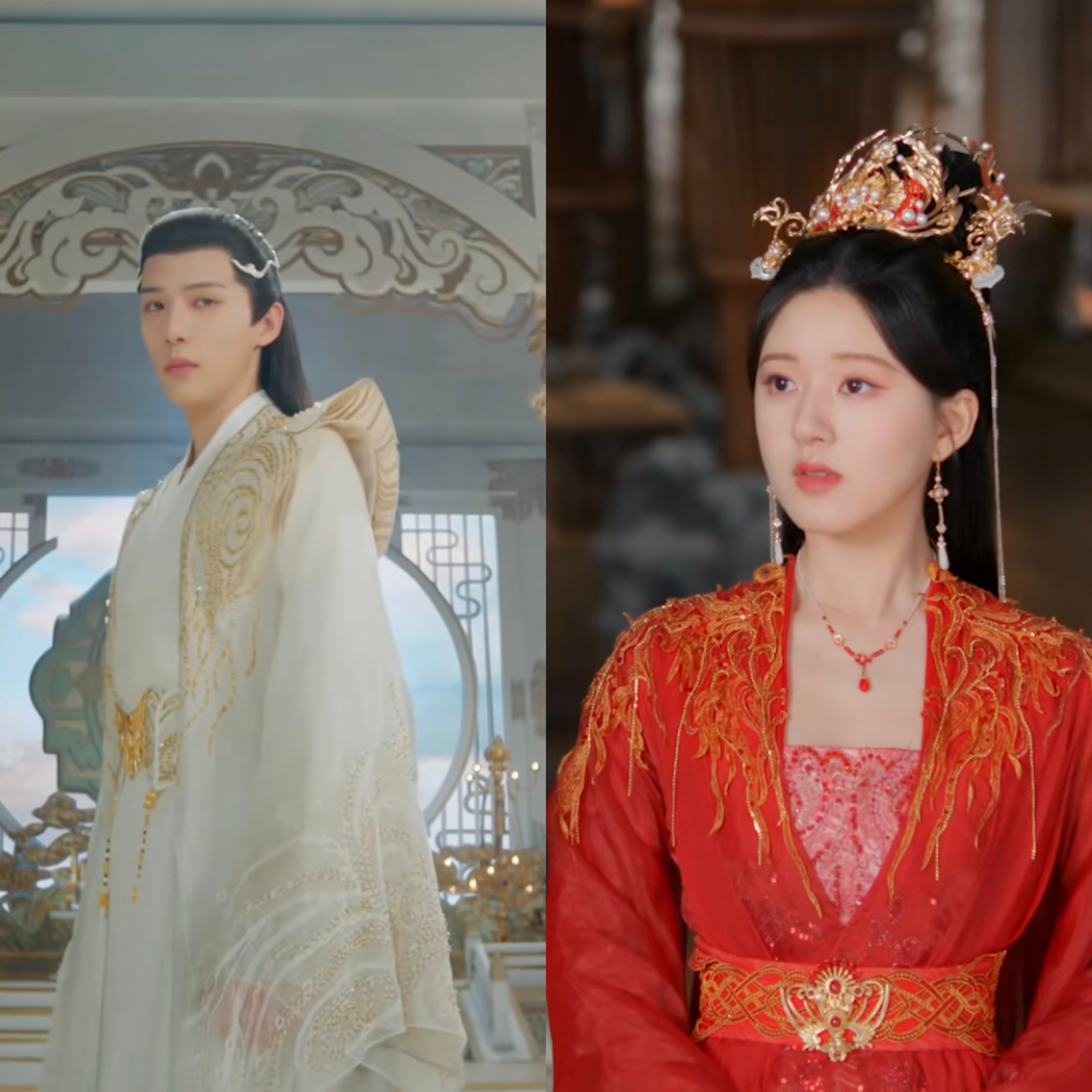 #电视剧# 《神隐》 真神之子古晋&水凝兽阿音,一人饰两角