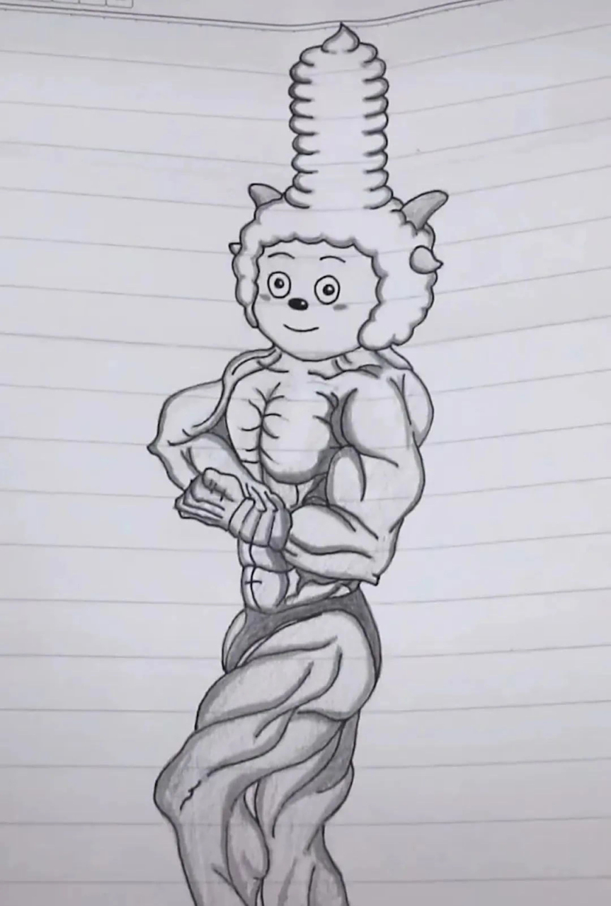 能画一个身材高大的懒羊羊吗?