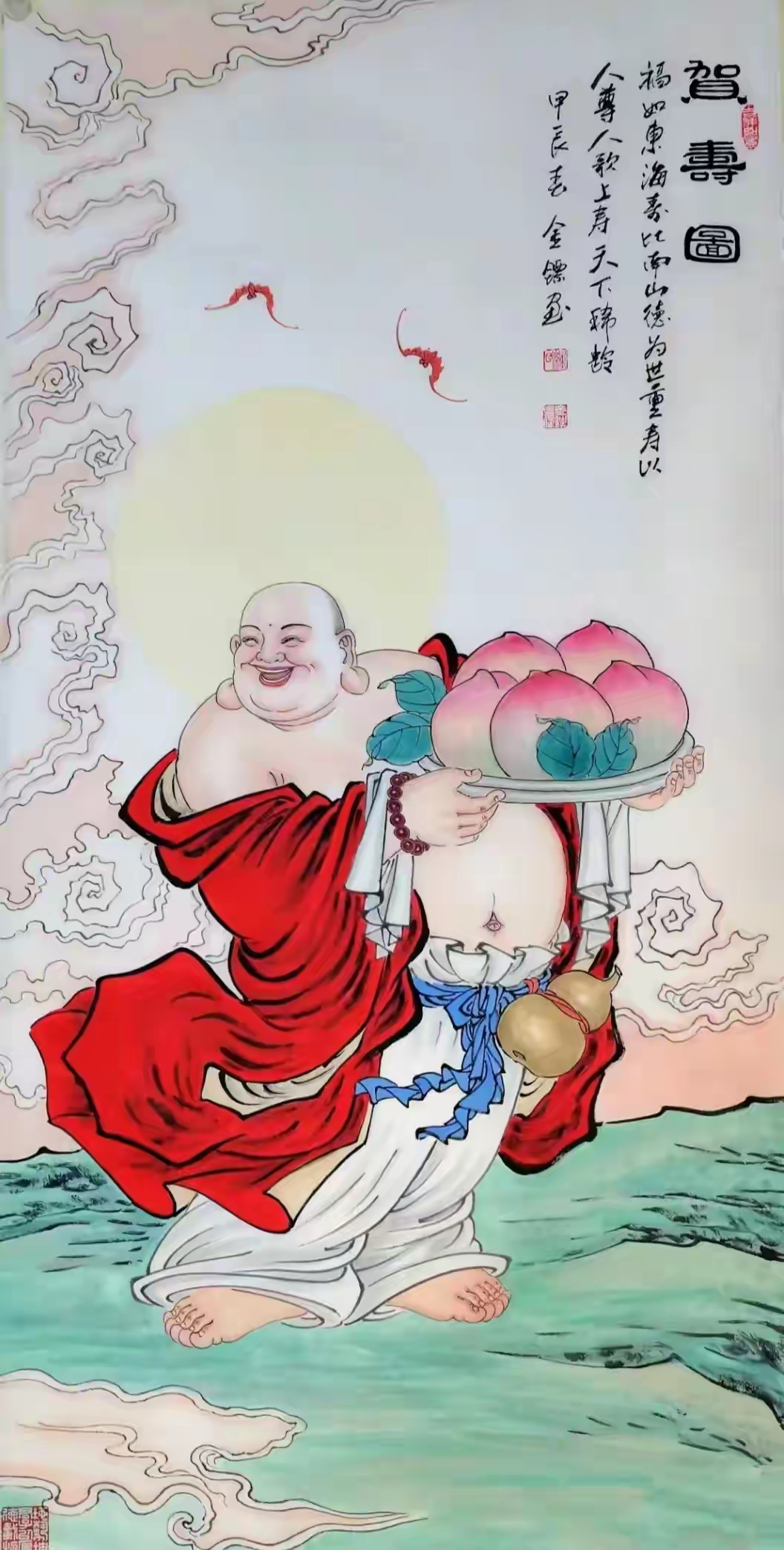 笑口常开,弥勒佛工笔画欣赏1