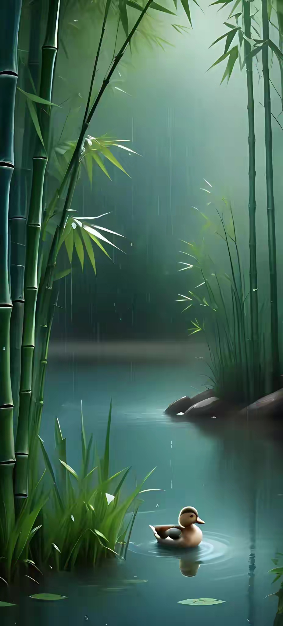 手机壁纸|青竹幽林